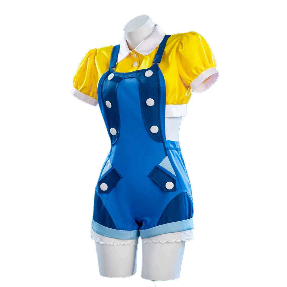 守望先锋2朱诺cos服游戏同款cosplay女服装黄蓝背带短裤游戏常服