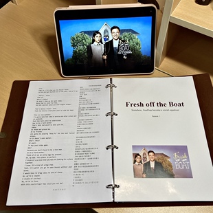 【初来乍到Fresh off the boat】英文剧本台词字幕英语学习笔记本