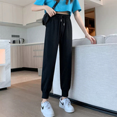女裤 哈伦小个子秋冬休闲卫裤 春秋2026新款 束脚裤 女 爆款 黑色运动裤