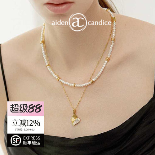 aidencandice偏心项链毛衣链