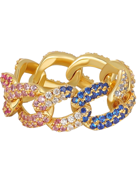 aidencandice女古巴链戒指