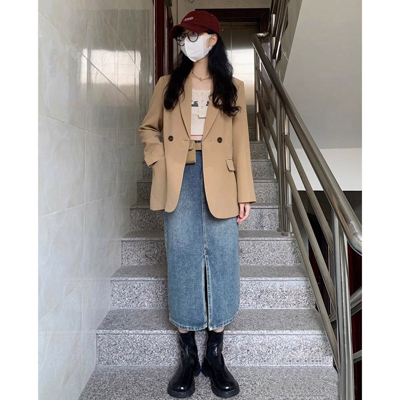 常规BF长袖宽松西装百搭