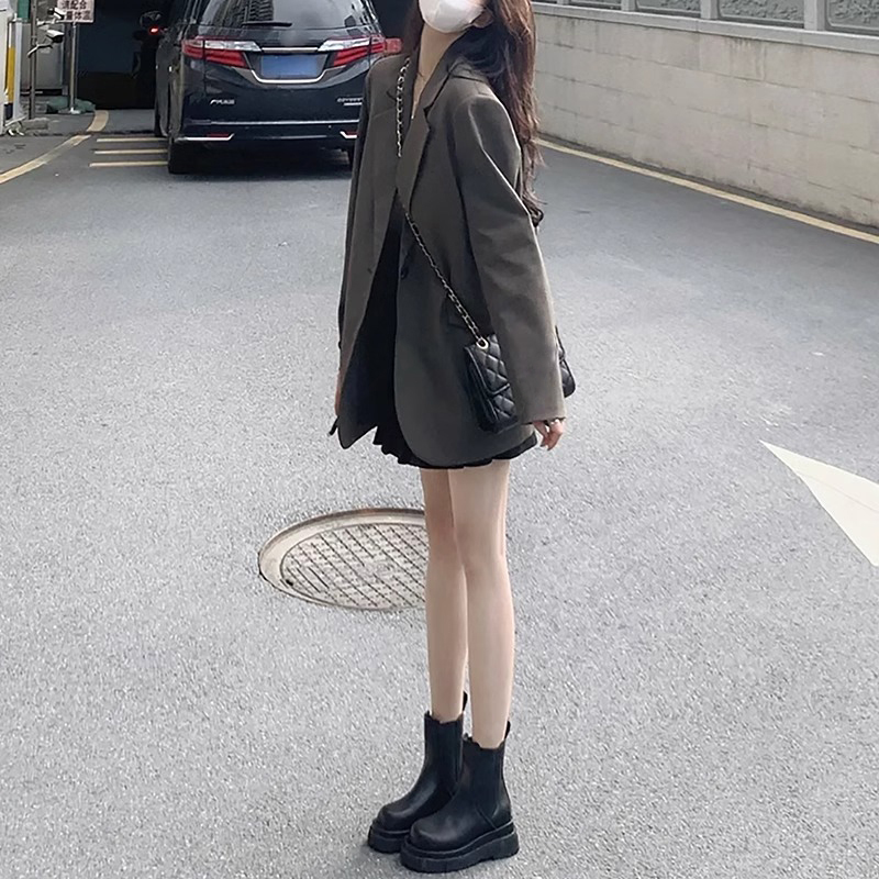 其他常规复古长袖百搭西装