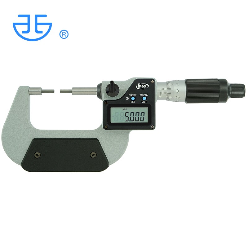 西北青量青海量具数显电子小头花键千分尺0-25mm高精度0.001