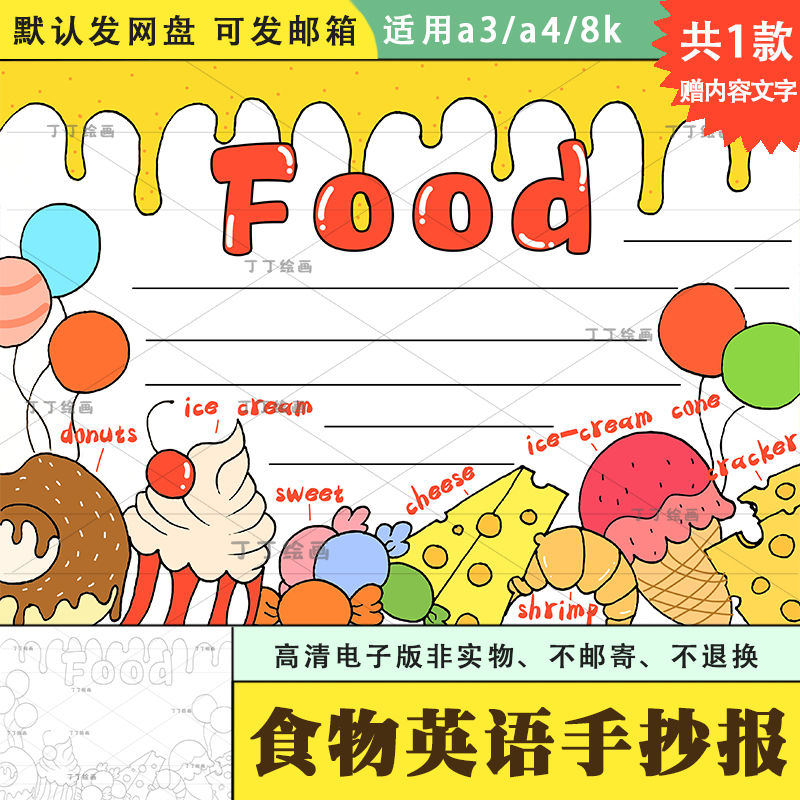 食物英语手抄报简单又漂亮(食物英语手抄报)