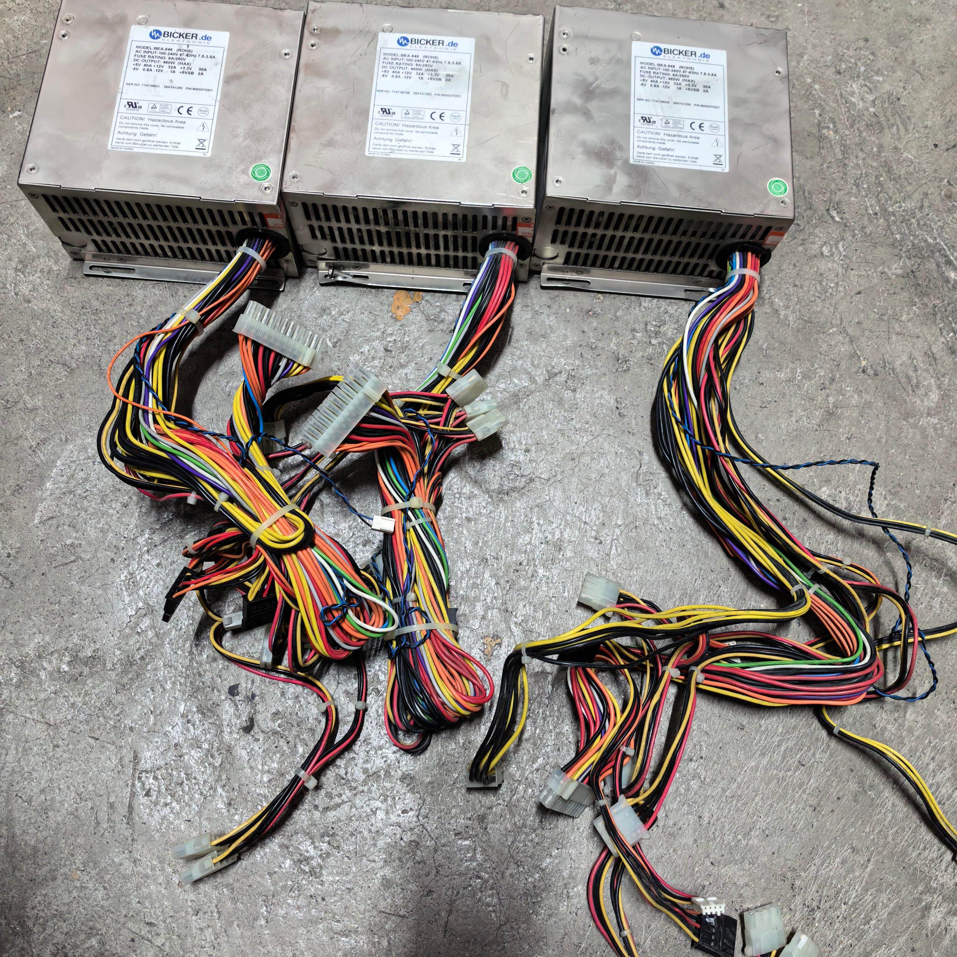 BEA-646 服务器工业电源 BICKER 460W 220V输入 244P接口议价维修