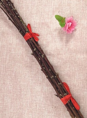 桃花枝镇宅原木桃枝宝宝婴儿孕妇护身随身摆件挂件东南桃木桃树枝