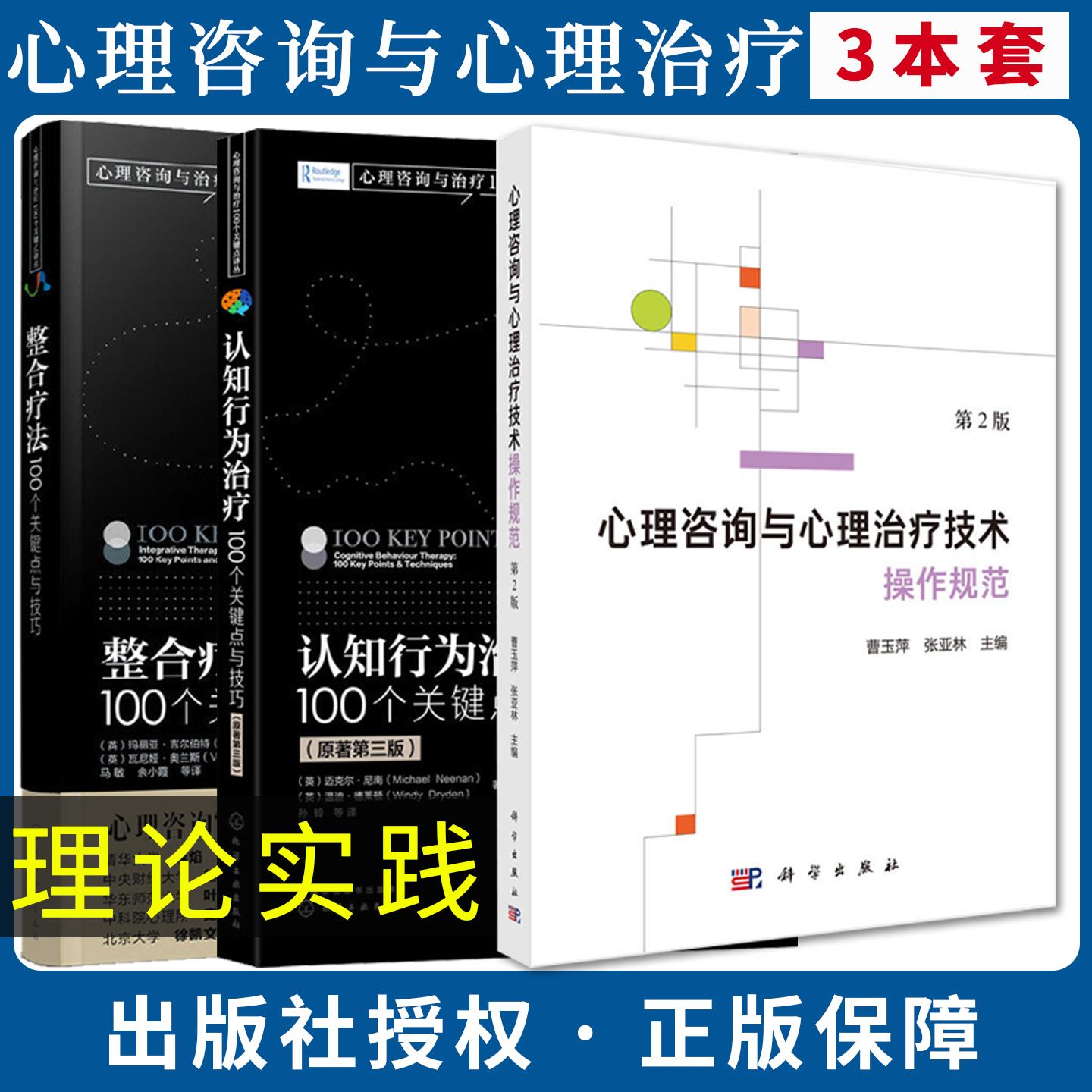 【全3册】心理咨询与心理治疗技术操作规范第2版+认知行为治疗+整合疗法100个关键点与技巧曹玉萍移空技术气功疗法心理动力学治疗