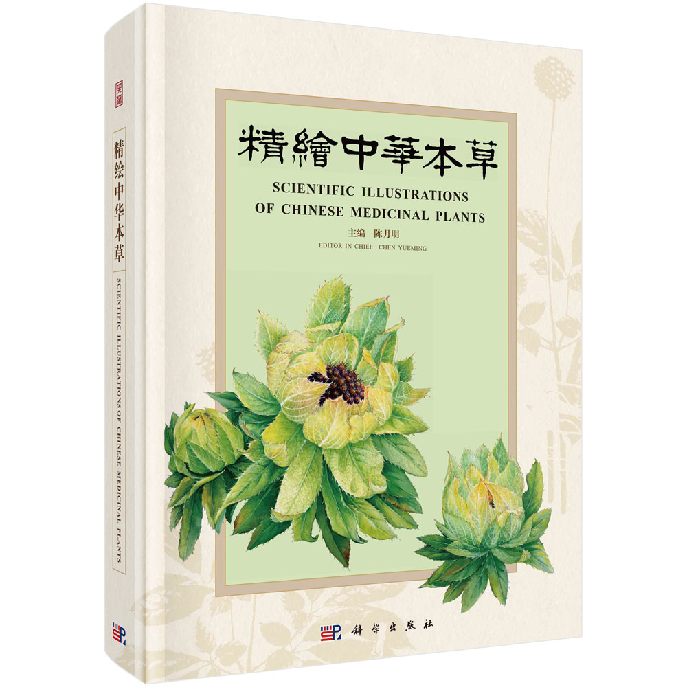 精绘中华本草 陈月明编 生物科学绘画传统绘画技法中药材药学医药卫生医学药用植物形态特征采收加工主治用法9787030738349