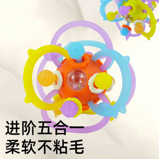 婴儿消耗体力玩具哈顿手抓球可咬牙胶益智早教宝宝玩具抓握牙胶婴