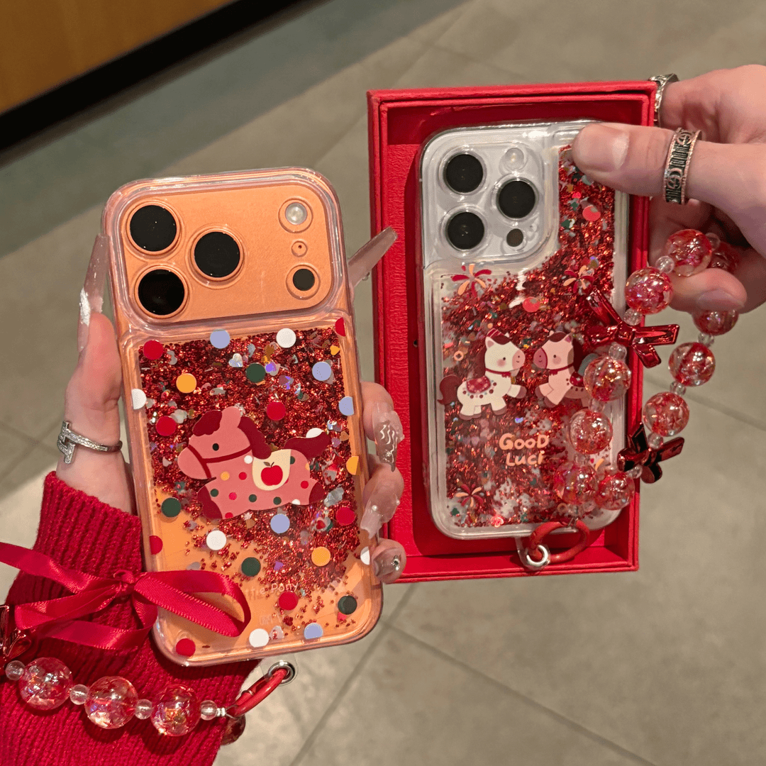 波点小马流沙壳适用苹果17promax手机壳华为mate60pro红色pura70新年OPPOReno15高级vivox300女小米17潮荣耀,3C数码配件,手机保护套/壳,淘宝优惠券,粉丝福利购,淘宝优惠卷