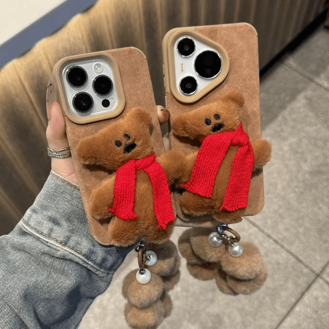 泰迪熊公仔适用苹果16/17手机壳