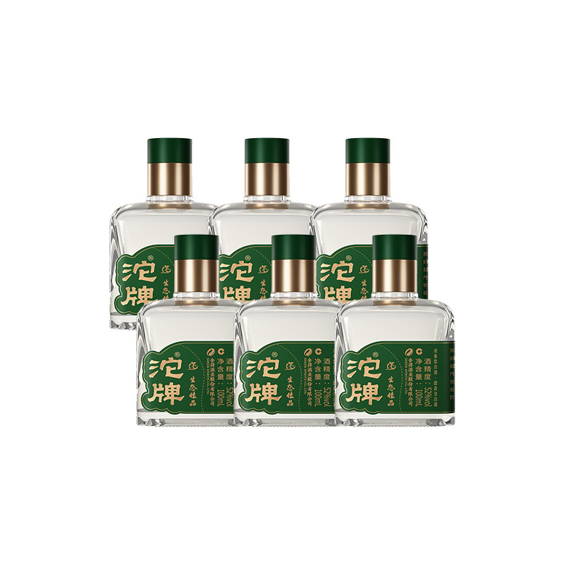 沱牌生态佳品52度浓香型100ml*6瓶小酒纯粮固态白酒