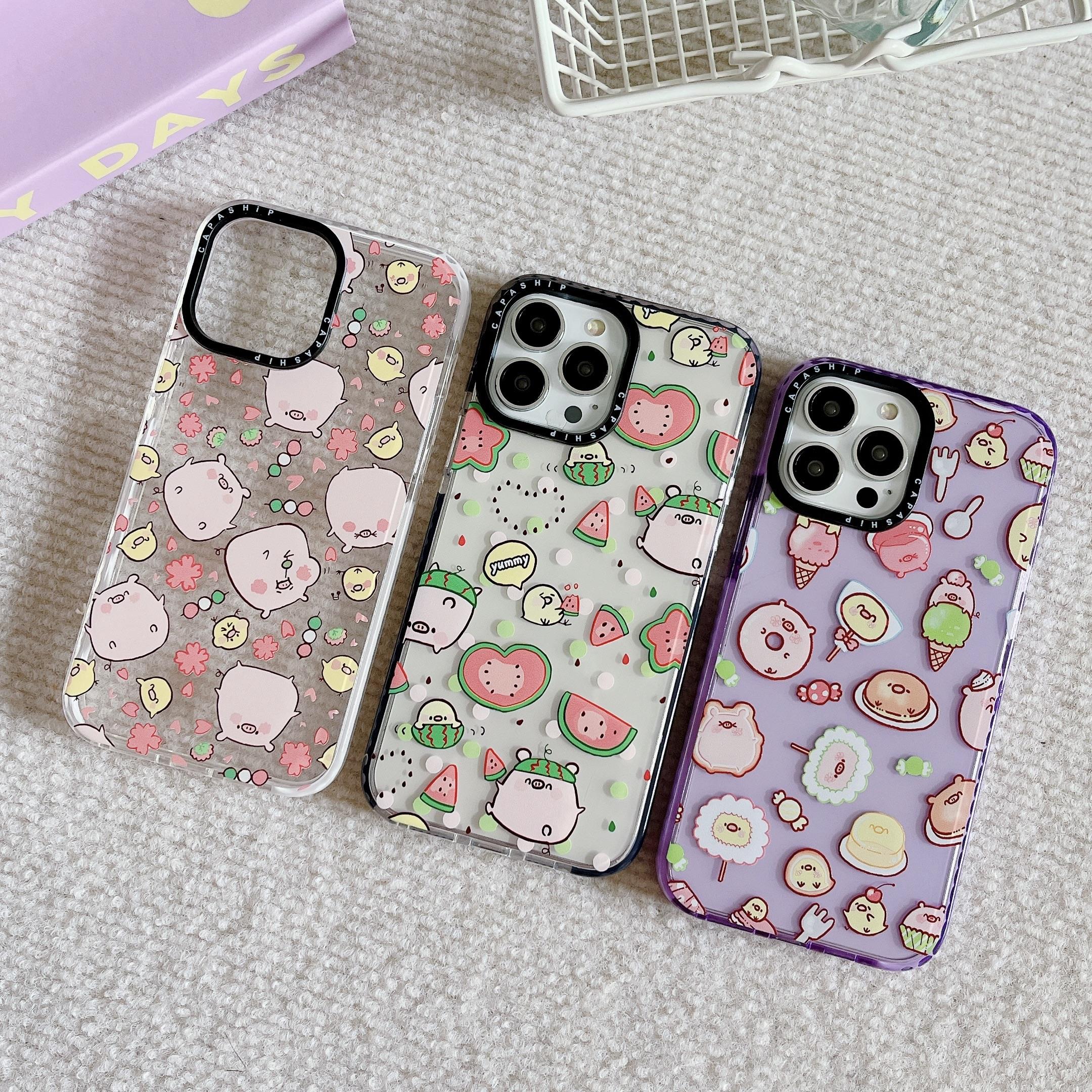 适用苹果15iPhone14plus16透明13promax17可爱xr西瓜小猪猪xsmax软手机壳12pro防摔苹果11新女款高级感保护套