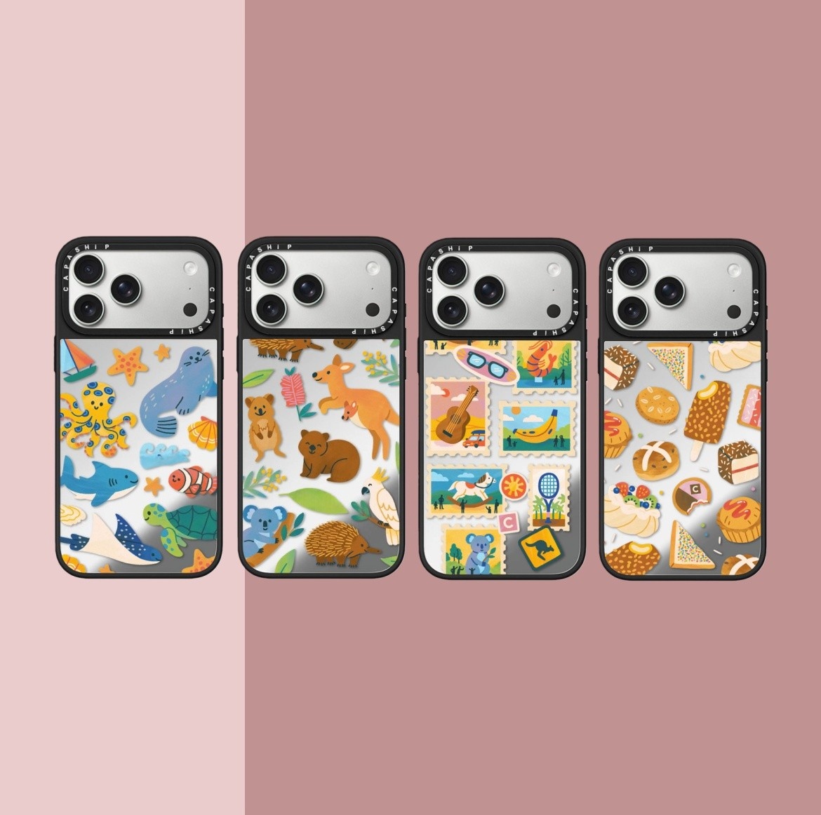 CASE适用苹果15iPhone14plus16镜面13promax17磁吸Magsafe可爱动物插图xr手机壳12防摔11新款xs高级感保护套