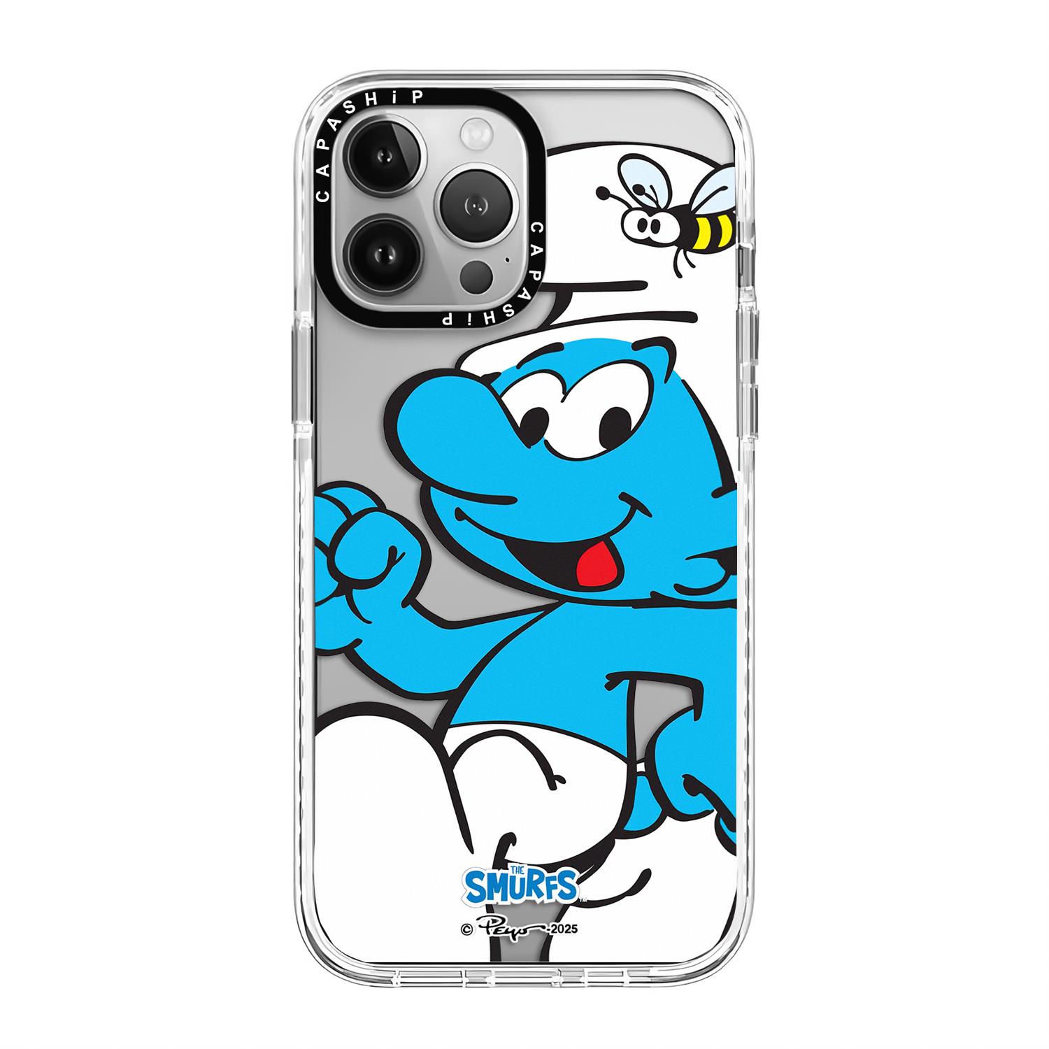 CASE适用苹果15iPhone14plus16亚克力13promax17磁吸Magsafe卡通蓝精灵手机壳12防摔11新款高级感保tif护套