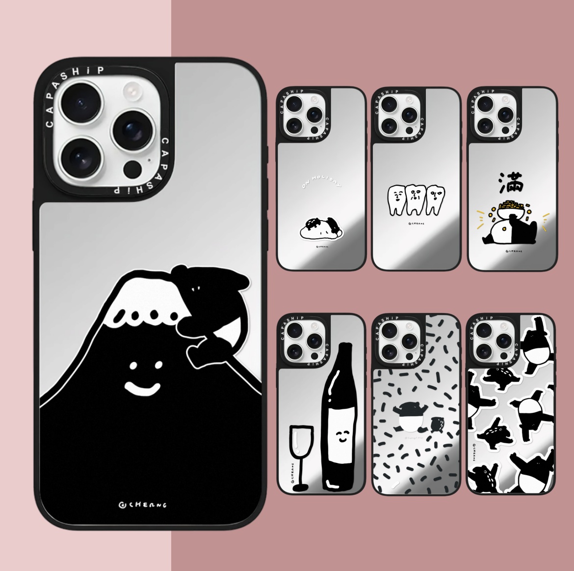 CASE适用苹果15iPhone14plus16镜面13promax17磁吸招财进宝创意xr手机壳12防摔11新款xs高级感tif保护套