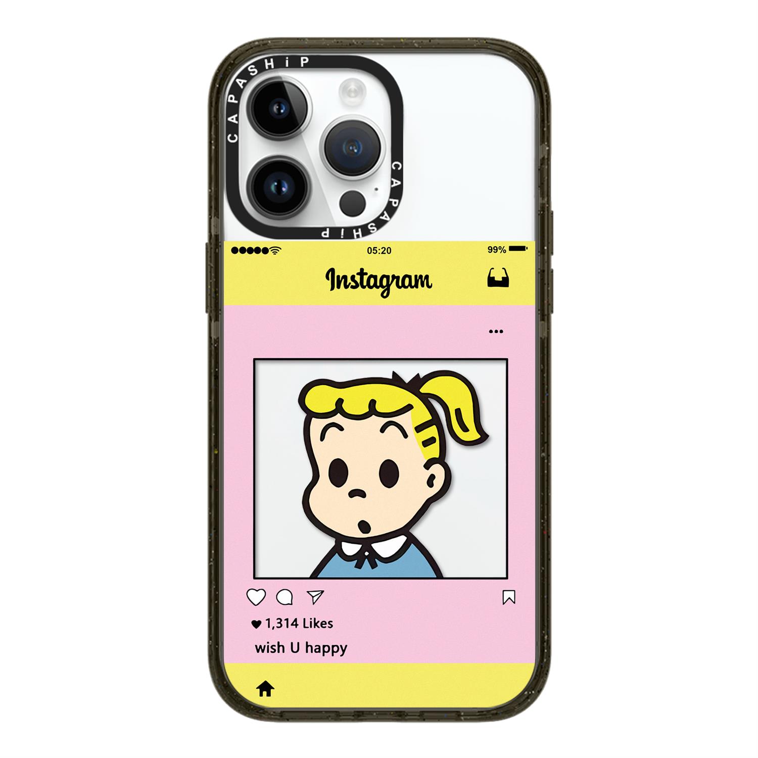 CASE适用苹果15iPhone14plus16亚克力13promax17Magsafe磁吸可爱原田治手机壳12防摔11新款高级感tif保护套