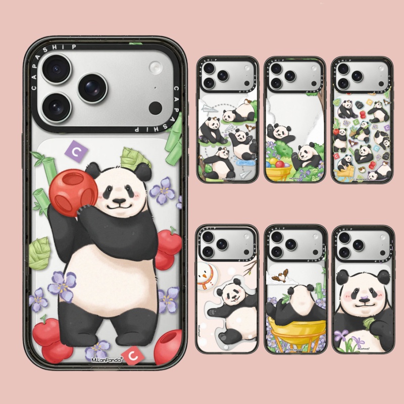CASE适用苹果15iPhone14plus16亚克力13promax17磁吸Magsafe可爱熊猫萌兰手机壳12防摔11新款高级感ti保护套