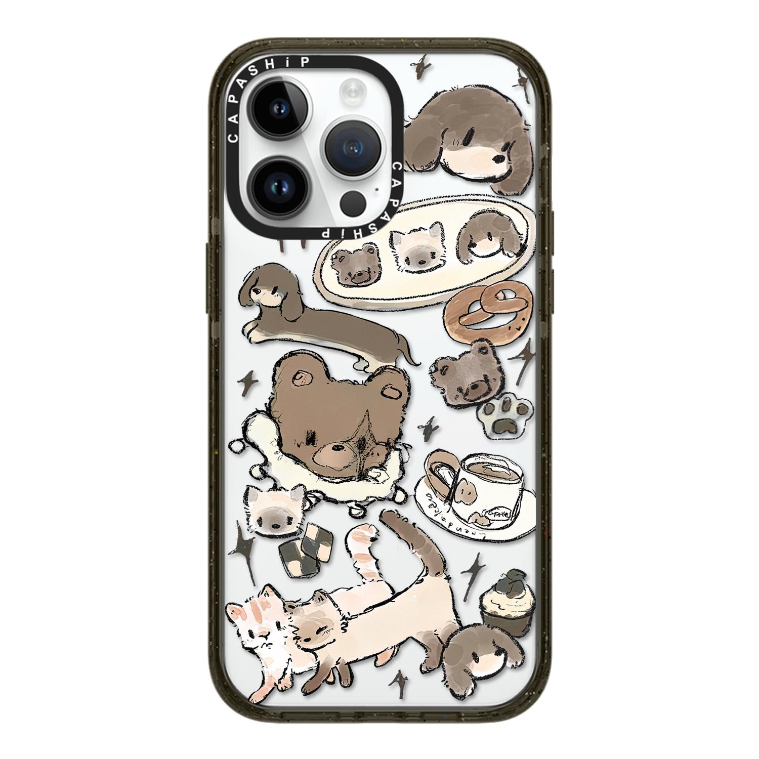 CASE适用苹果15iPhone14plus16亚克力13promax17Magsafe磁吸音乐小狗手机壳12防摔11新款高级感tif保护套