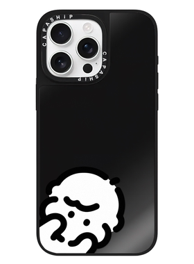 CASE适用苹果15iPhone14plus16黑色镜面13promax17磁吸小男孩创意xr手机壳12防摔11新款xs高级感tif保护套