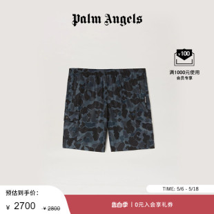 男士 黑色迷彩印花游泳短裤 Angels经典 卫裤 款 Palm