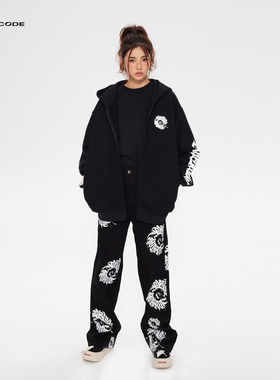 ARDENCODE明星同款大宽松中腰阔腿水洗牛仔裤长裤 J1版型