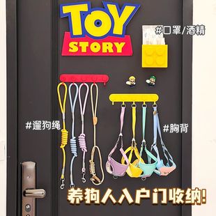 磁吸挂钩入户门后免打孔壁挂一排置物架钥匙帽子包包收纳雨伞架