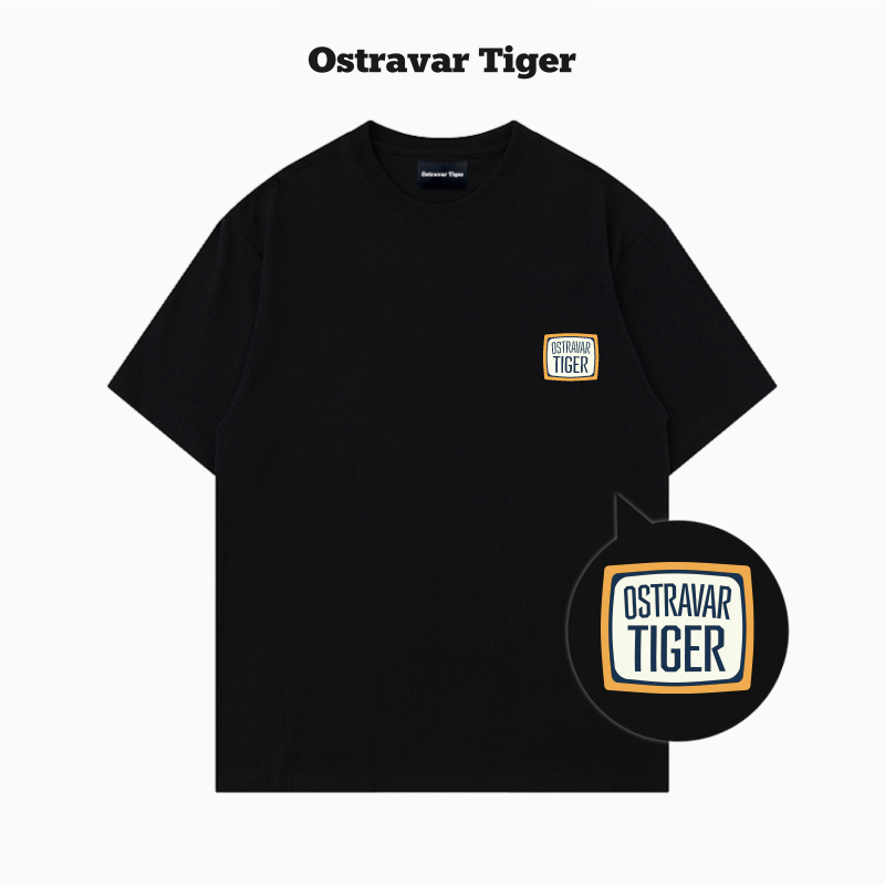 专柜2025新款Ostravar Tiger美式字母印花男女情侣装纯棉短袖t恤