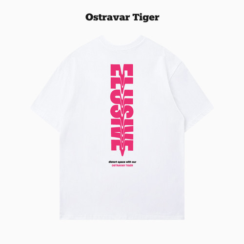 2026新款Ostravar Tiger美式字母印花男女情侣装纯棉短袖t恤