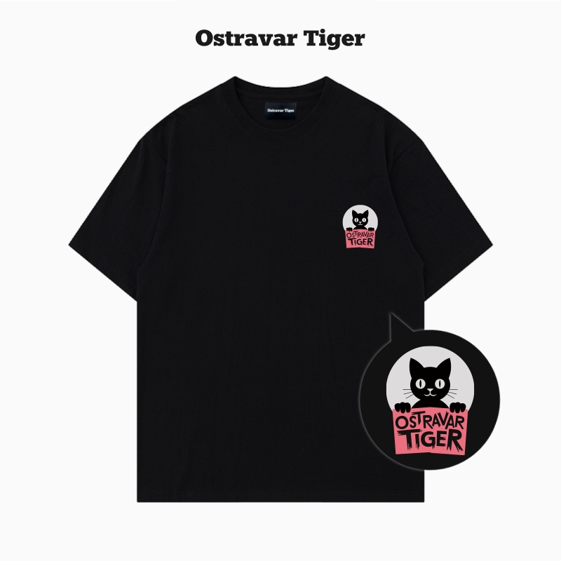 专柜2025新款Ostravar Tiger美式字母印花男女情侣装纯棉短袖t恤