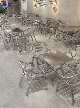 Industrial style barbecue stall stainless steel folding table and chair set for outdoor use atKorean