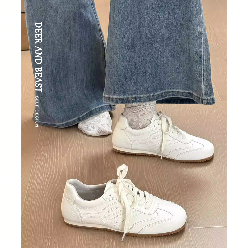 复古小白鞋女款2025新款