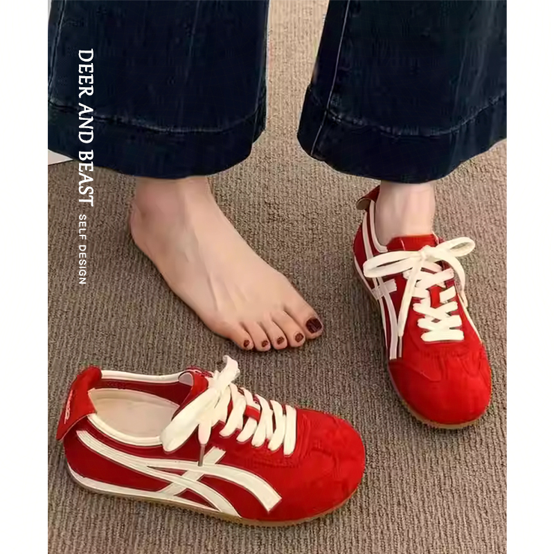 真皮德训鞋女款2025新款