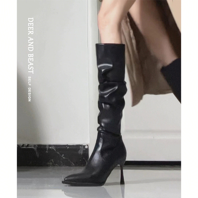 2025年巨好看的靴子真皮高跟靴子