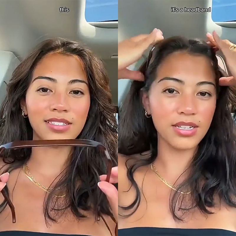 方形墨镜发箍异形头箍墨镜发箍方形高颅顶发箍饱满头型欧美发箍