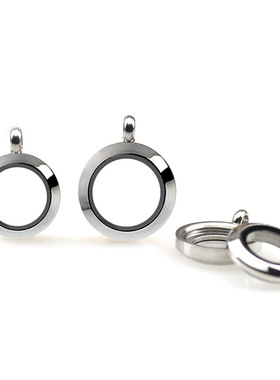 不锈钢小唐卡嘎乌盒吊坠螺纹拧丝可打开装朱砂唐卡吊坠