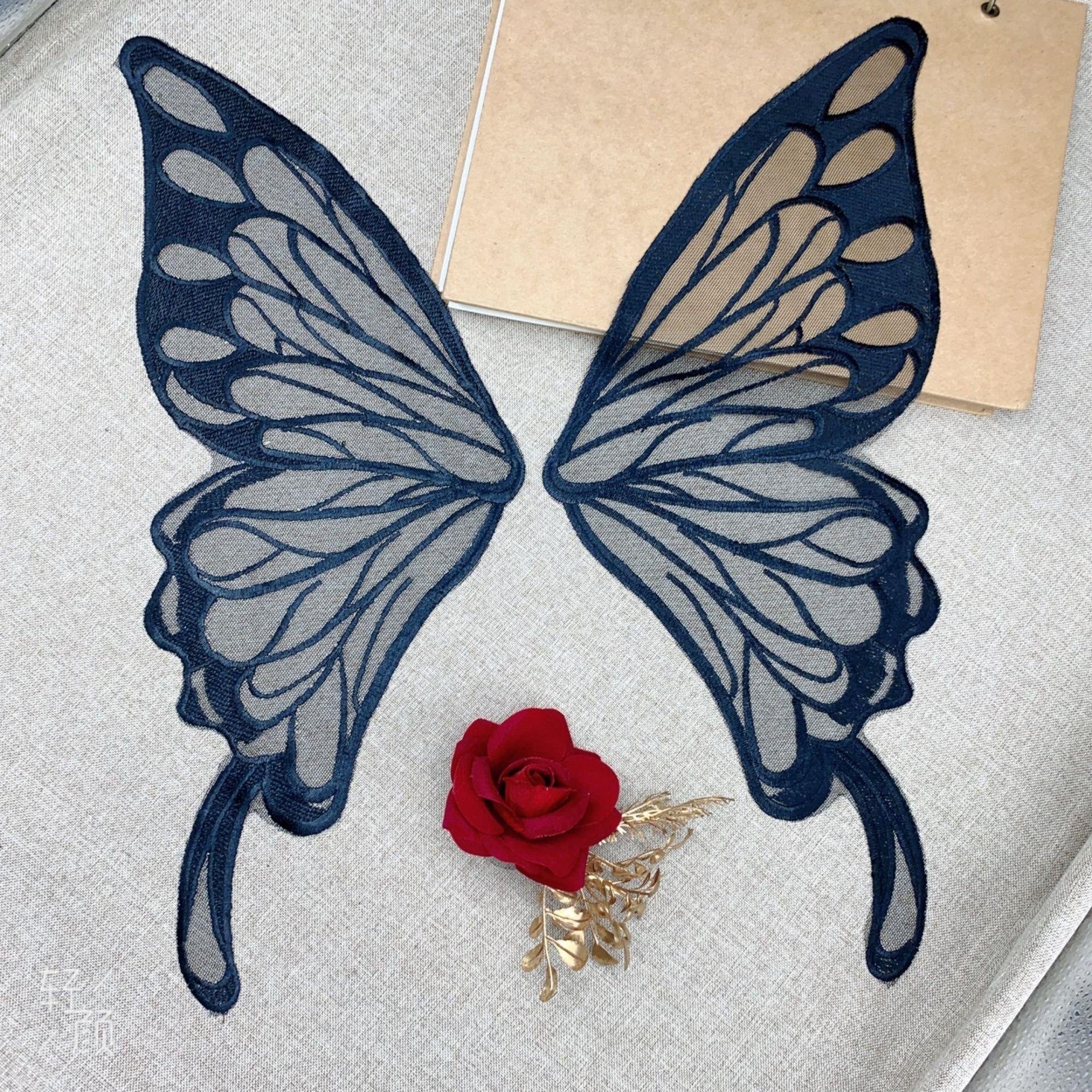 大蝴蝶软网纱辅料布贴补丁唯美翅膀贴布配饰立体领花扑棱蛾子手工,模玩/动漫/周边/娃圈三坑/桌游,lolita洛丽塔配饰小物/道具,淘宝优惠券,粉丝福利购,淘宝优惠卷