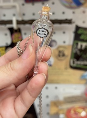 流行街拍魔法玻璃瓶许愿瓶漂流瓶软木塞魔法药水幸运瓶DIY项链