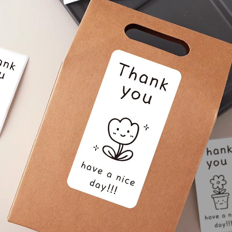 100枚礼物包装感谢贴纸礼盒封口贴diy小红书同款长方形可爱,节庆用品/礼品,创意贴纸,淘宝优惠券,粉丝福利购,淘宝优惠卷