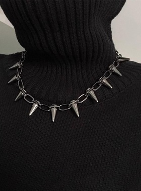 铆钉腰链尖头链条朋克男女hiphop蹦迪国潮暗黑ins同款酷欧美裤链