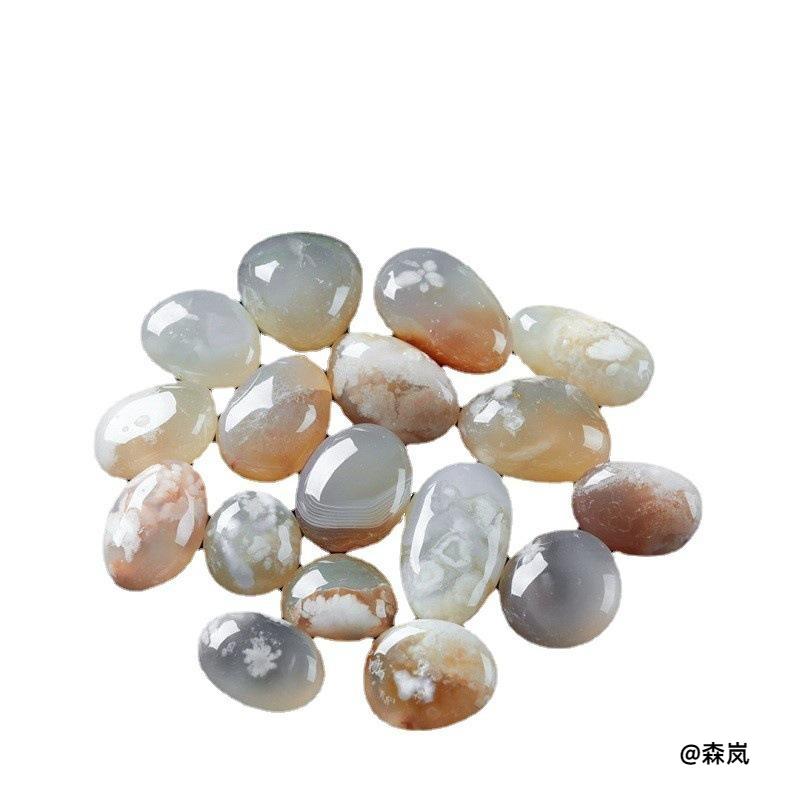 透亮樱花玛瑙原石颗粒多肉铺面石子水族鱼缸造景庭院花园铺路观景图片