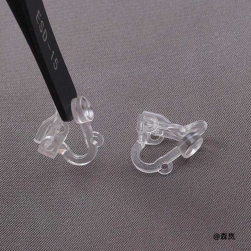耳钩diy耳饰品新款转换神器无痛手工无耳洞改耳夹转换器树脂
