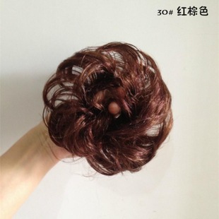 女生头发假发圈花苞假发丸子盘发凌乱自然卷发圈头饰假头花蓬松