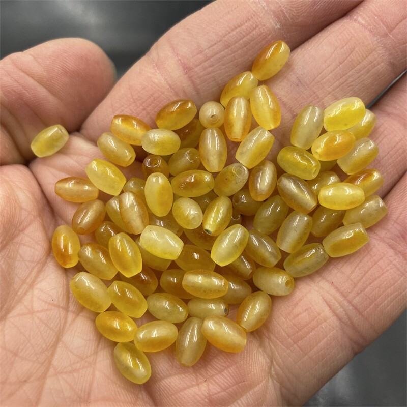 仿玉石diy材料配件仿黄龙玉散珠手链饰品串珠珠子时尚手工链条
