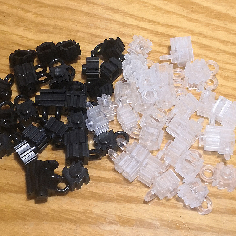 diy黑色带孔吊坠吊坠积木50颗一包8mm8mm吊坠积木配件