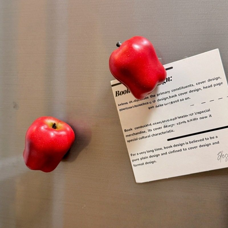 苹果冰箱贴磁吸冰箱贴树脂洞洞板装饰圣诞节送朋友礼物苹果新年,节庆用品/礼品,文化创意冰箱贴,淘宝优惠券,粉丝福利购,淘宝优惠卷