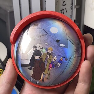 趣味转角镜小红书58mm装饰桌面谷美吧唧框转角镜展示架吧唧框