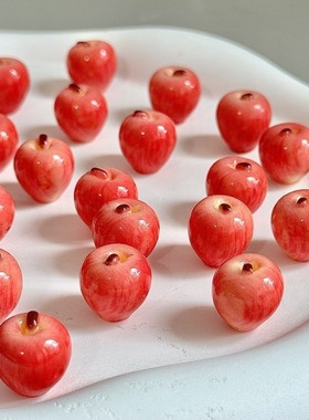 树脂苹果手串配饰平平安安红苹果超可爱手串小红书同款小苹果树脂
