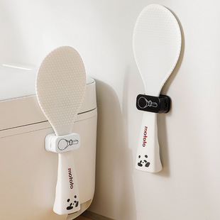 固定器打饭饭铲勺子架勺子放置厨房用具迷你饭勺开合饭勺子架粘贴